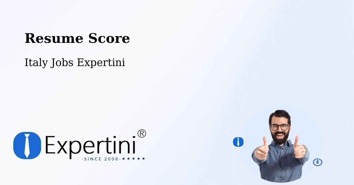 Resume Score & Job Description Match Tool – Ronzone - Italy Jobs Expertini